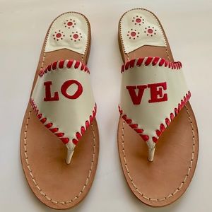 Jack Rodgers Pink Love Sandals